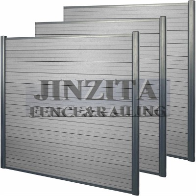 Aluminum Fence Gate Wood Plastic Composite Fencing WPC Fence Panel